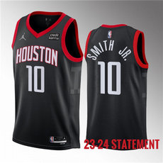 Man Houston Rockets #10 Jabari Smith Jr. Black 2023 Statement Edition Stitched Basketball Jersey