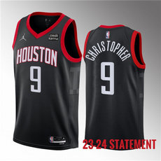 Man Houston Rockets #9 Josh Christopher Black 2023 Statement Edition Stitched Basketball Jersey