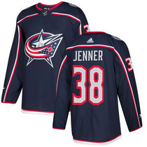 Men's Adidas Columbus Blue Jackets #38 Boone Jenner Navy Blue Home Authentic Stitched NHL jersey