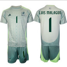 Mexico 2024-25 #1 LUIS MALAGON Away Mexico Soccer Jersey