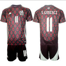 Mexico 2024-25 #11 S.GIMENEZ home Mexico Soccer Jersey