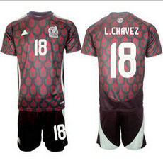 Mexico 2024-25 #18 L.CHAVEZ home Mexico Soccer Jersey