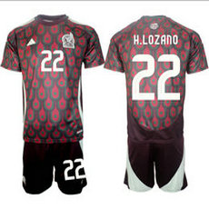 Mexico 2024-25 #22 H.LOZANO home Mexico Soccer Jersey