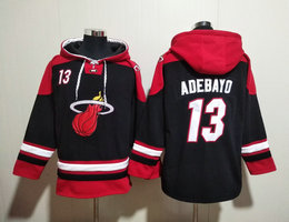 Miami Heat #13 Edrice Adebayo Black Skull All Stitched Hooded Sweatshirt