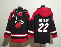 Miami Heat #22 Jimmy Butler Black Skull All Stitched Hooded Sweatshirt