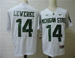 Michigan State Spartans #14 Brian Lewerke White Vapor Untouchable Limited Stitched NCAA Jersey