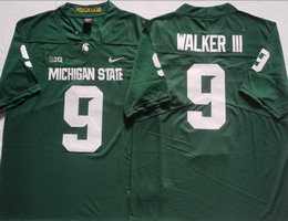 Michigan State Spartans #9 Kenneth Walker III Green Vapor Untouchable Limited Stitched NCAA Jersey