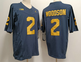 Michigan Wolverines #2 Charles Woodson Navy 2023 F.U.S.E NCAA Jersey