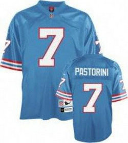 Mitchell and Ness Houston Oilers #7 Dan Pastorini Blue Throwback Authentic Stitched NFL Jersey