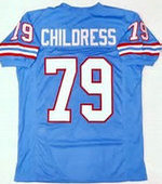 Mitchell and Ness Houston Oilers #79 Ray Childress Blue Throwback Authentic Stitched NFL Jersey