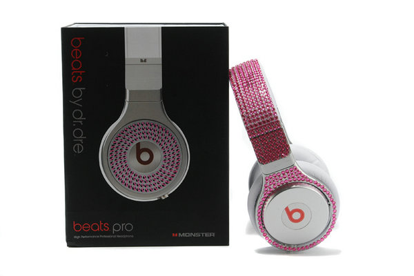 Monster Beats pro Studded with diamond limited pink