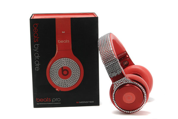 Monster Beats pro Studded with diamond limited red