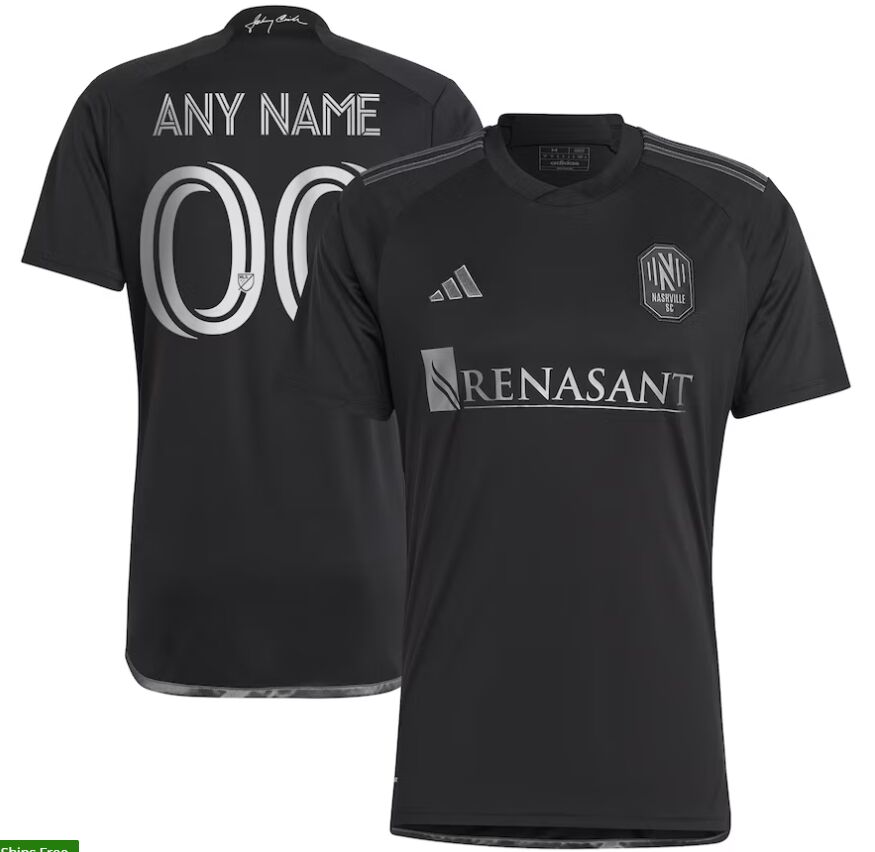 Nashville SC adidas Custom Any name and number Black 2023 Man In Black Kit Replica Jersey