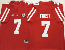Nebraska Huskers #7 Scott Frost Red NCAA Football jerseys