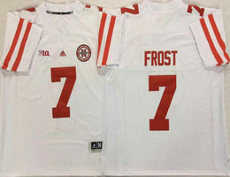 Nebraska Huskers #7 Scott Frost White NCAA Football jersey