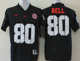 Nebraska Huskers #80 Kenny Bell Black College Football Jersey