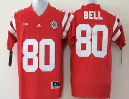 Nebraska Huskers #80 Kenny Bell Red College Football Jersey