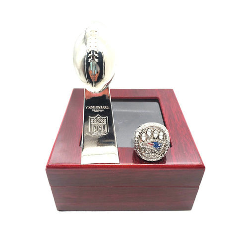 New England Patriots 2014 NFL one ring + one trophy set