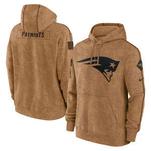 New England Patriots 2023 Camo Salute To Service Pullove Hoodie