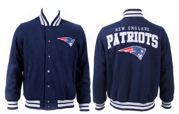New England Patriots Football Stitched NFL Wool Jacket