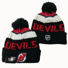 New Jersey Devils NHL Knit Beanie Hats YD 1