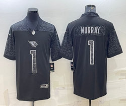 Nike Arizona Cardinals #1 Kyler Murray Black Reflective Authentic Stitched NFL jersey