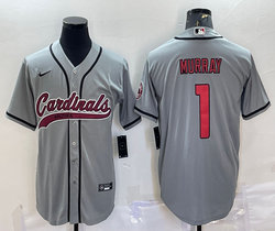Nike Arizona Cardinals #1 Kyler Murray Gray Joint Authentic Stitched baseball jersey