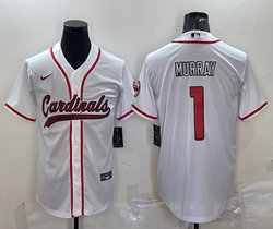 Nike Arizona Cardinals #1 Kyler Murray White Joint Authentic Stitched baseball jersey