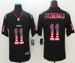 Nike Arizona Cardinals #11 Larry Fitzgerald Black Vapor Untouchable USA Flag Fashion Authentic Stitched NFL Jersey