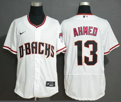 Nike Arizona Diamondbacks #13 Nick Ahmed White Flex Base Authentic Stitched Baseball jersey