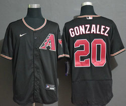 Nike Arizona Diamondbacks #20 Luis Gonzalez Black Flex Base Authentic Stitched Baseball jersey
