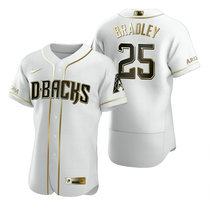 Nike Arizona Diamondbacks #25 Archie Bradley White Golden Flex Base Authentic Stitched Baseball jersey
