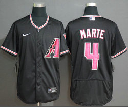 Nike Arizona Diamondbacks #4 Ketel Marte Black Flex Base Authentic Stitched Baseball jersey