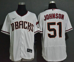 Nike Arizona Diamondbacks #51 Randy Johnson White Flex Base Authentic Stitched Baseball jersey