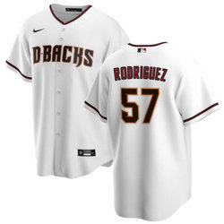 Nike Arizona Diamondbacks #57 Eduardo Rodriguez White Game Authentic Stitched MLB Jersey