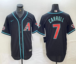 Nike Arizona Diamondbacks #7 Corbin Carroll Black Game Authentic Stitched Baseball jersey
