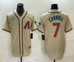 Nike Arizona Diamondbacks #7 Corbin Carroll Cream Game Authentic Stitched Baseball jersey