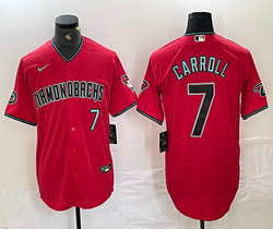 Nike Arizona Diamondbacks #7 Corbin Carroll Red Game Authentic Stitched MLB Jersey