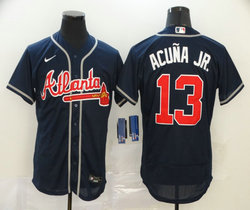 Nike Atlanta Braves #13 Ronald Acuna Jr Black Flexbase Authentic Stitched MLB Jersey