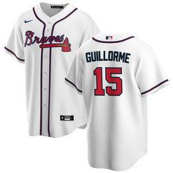 Nike Atlanta Braves #15 Luis Guillorme White Game Authentic Stitched MLB Jersey