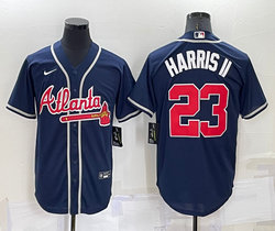 Nike Atlanta Braves #23 Michael Harris II Navy Game Authentic Stitched MLB Jersey