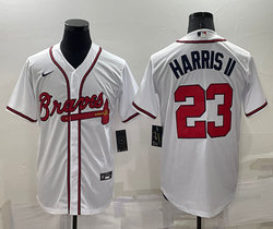 Nike Atlanta Braves #23 Michael Harris II White Game Authentic Stitched MLB Jersey