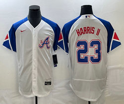 Nike Atlanta Braves #23 Michael Harris II white FlexBase 2023 City Authentic Stitched MLB Jerseys