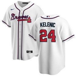 Nike Atlanta Braves #24 Jarred Kelenic White Game Authentic Stitched MLB Jersey