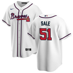 Nike Atlanta Braves #51 Chris Sale White Game Authentic Stitched MLB Jersey