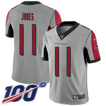 Nike Atlanta Falcons #11 Julio Jones 100th Season Grey Inverted Legend Vapor Untouchable Authentic Stitched NFL jersey