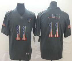 Nike Atlanta Falcons #11 Julio Jones Tribute to retro flag Carbon black Authentic Stitched NFL Jersey