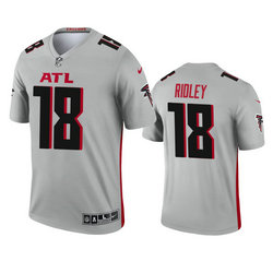 Nike Atlanta Falcons #18 Calvin Ridley  Grey Inverted Legend Vapor Untouchable Authentic Stitched NFL jersey