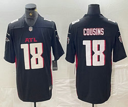 Nike Atlanta Falcons #18 Kirk Cousins Black New Vapor Untouchable Stitched Football Jersey