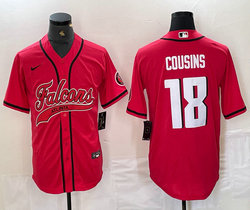 Nike Atlanta Falcons #18 Kirk Cousins Red Joint Authentic Stitched baseball jersey